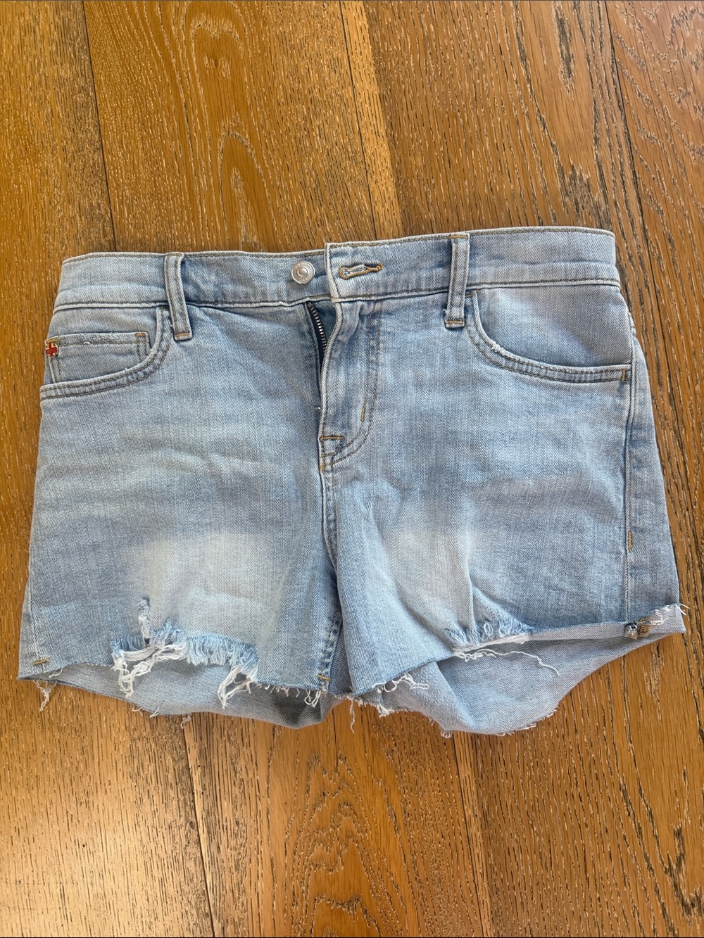 Grace Light Blue Distressed Denim Cutoff Shorts
